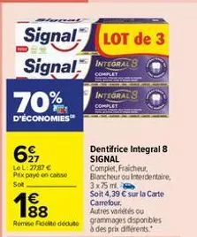 dentifrice signal