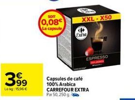 capsules de café Carrefour