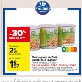 champignons de Paris Carrefour