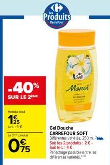 gel douche Carrefour