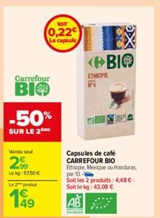 capsules de café Carrefour