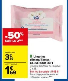 lingettes démaquillantes Carrefour