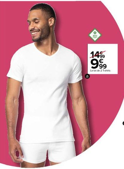 BIO  14⁹9 999  Le lot de 2 T-shirts 