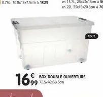 box double ouverture 99 72.5x48x38.5cm  120l 