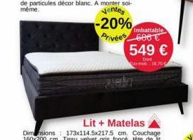 -20% Privées 686  Imbattable  549 €  Don mch: 18.7016 