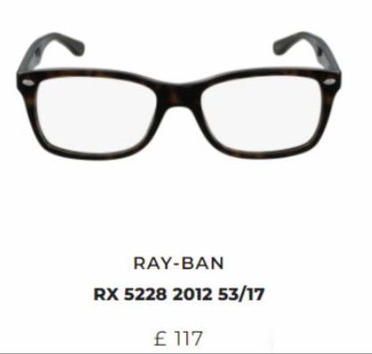 RAY-BAN  RX 5228 2012 53/17  £ 117 