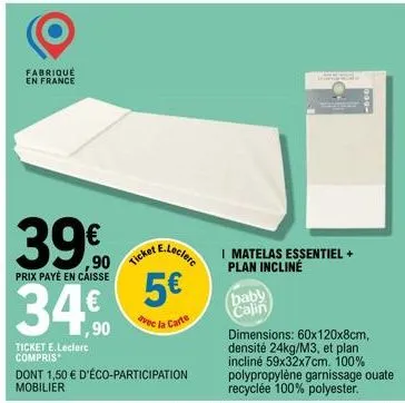 matelas e.leclerc