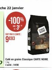 café en grains Carte noire