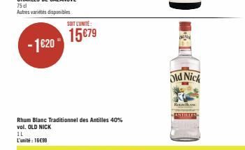 rhum blanc Old Nick