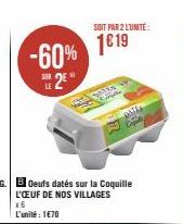 -60% 2²"  SER  SOIT PAR 2 L'UNITÉ  1€19  PATER 