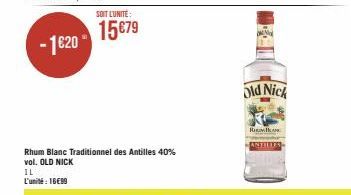 rhum blanc Old Nick