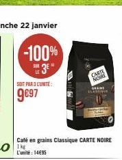 café en grains Carte noire