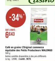 café en grains Malongo