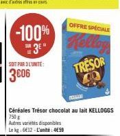 chocolat au lait Kellogg's