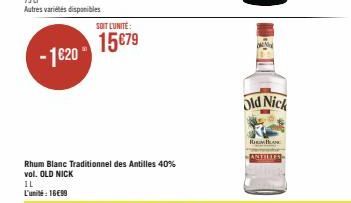 rhum blanc Old Nick