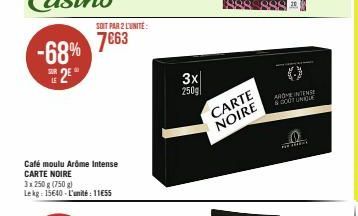 café moulu Carte noire