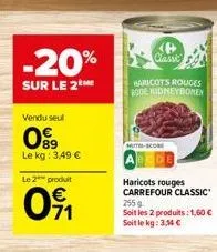 haricots rouges carrefour