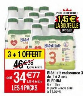 lait de croissance Blédina