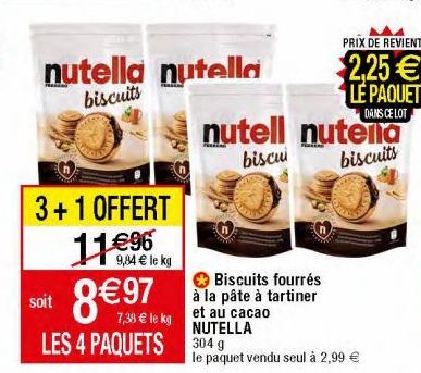 biscuits Nutella