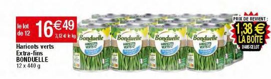 haricots verts Bonduelle