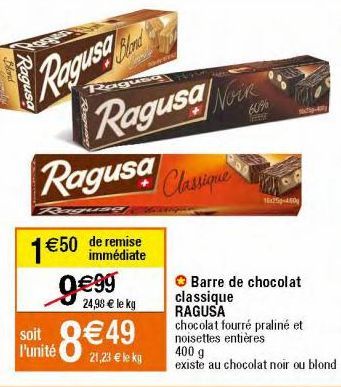 barres de chocolat