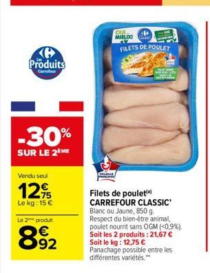 filets de poulet Carrefour