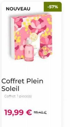 NOUVEAU  Coffret Plein Soleil  Coffret 1 piece(s)  -57%  19,99 € *640€ 