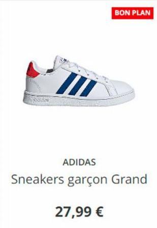 baldon  BON PLAN  ADIDAS  Sneakers garçon Grand  27,99 € 