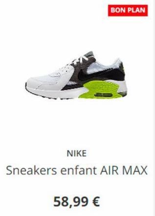 58,99 €  BON PLAN  NIKE  Sneakers enfant AIR MAX 
