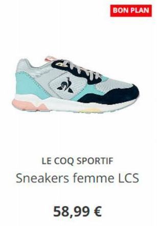 58,99 €  BON PLAN  LE COQ SPORTIF  Sneakers femme LCS 