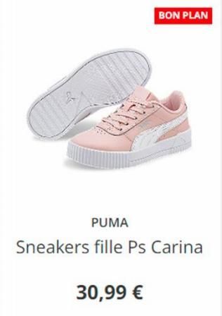 2  30,99 €  BON PLAN  PUMA  Sneakers fille Ps Carina 