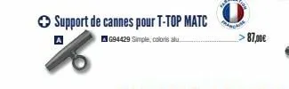 ✪ support de cannes pour t-top matc  g94429 simple, coloris alu  >87,00€ 