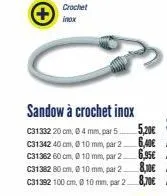 crochet inox  6,40€  6,95€ 