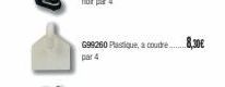 G99260 Plastique, a coudre 8,30€ par 4 