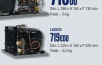L60622  719€00  Di L 220 x H 160 x P 220 mm. Poids-6.5 kg. 