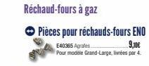 Réchaud-fours à gaz  Pièces pour réchauds-fours ENO  E40365 Agrafes...  ...9,10€  Pour modele Grand-Large, livrées par 4. 