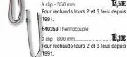 e40353 thermocouple  à clip-800 mm.  18,30€  pour réchauds fours 2 et 3 feux depuis 1991. 