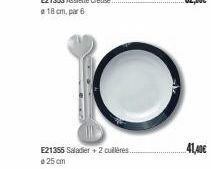 E21355 Saladier + 2 cuillères 25 cm  41,40€ 