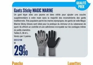 29⁹  poncho  gants sticky magic marine  un gant léger avec une paume en latex nitrile pour ajouter une couche supplémentaire à votre main sans la majorité des inconvénients des gants traditionnels. tr