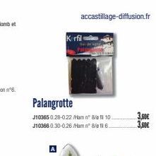 accastillage-diffusion.fr  Kerfil  Palangrotte  J10365 0.28-0.22 /Ham n° 8/0 1 10 J10366 0.30-0.26 Ham n° 8/efi 6.  3,00€ 3,60€ 
