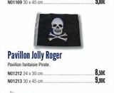 Pavillon Jolly Roger  Pavillon fantaisie Pirate.  NO1212 24 x 30 cm  NO1213 30 x 45 cm  8,50€ 9,90€  offre sur Accastillage Diffusion