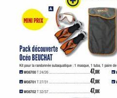 MINI PRIX  Pack découverte Océo BEUCHAT 