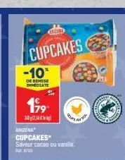 cond  cupcakes  -10%  de remise immediate  199  347  aus  arizona  cupcakes saveur cacao ou vanille.  6700 