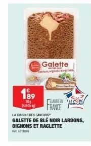 1989  1951 c  galette  pandon, eignes ta  la cuisine des saveurs"  galette de blé noir lardons, oignons et raclette  5011074  eboreen france  français 