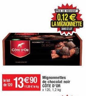 chocolat noir Côte d'or