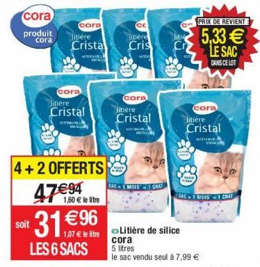 litière pour chats Cora