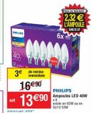 Ampoule led Philips offre à 13,9€ sur Cora