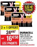 Piles Duracell offre à 8,29€ sur Cora