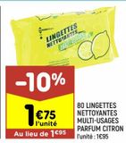Lingettes multi-usages offre à 1,75€ sur Leader Price