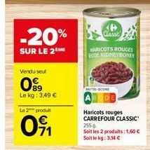 haricots rouges Carrefour